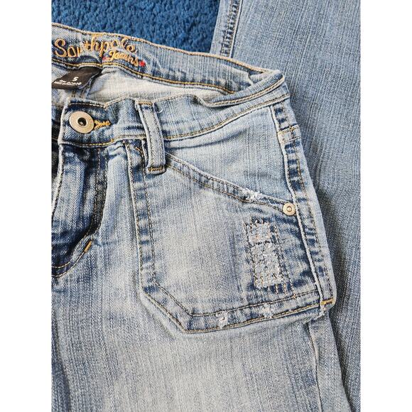 Y2k SouthPole Women's Flare Out Light Wash Denim Jeans-5 - Picture 6 of 9